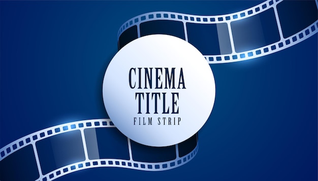 Vecteur gratuit fond de titre de cinéma bande de bobine de film réaliste