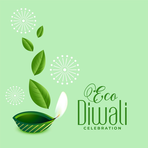 Fond Traditionnel Vert élégant Eco Diwali