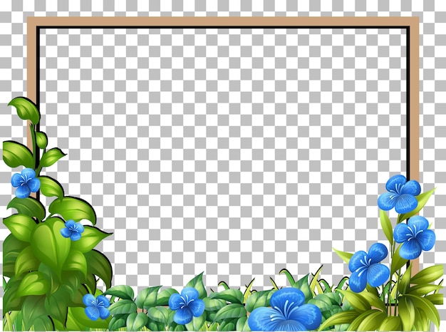 Vecteur gratuit fond transparent de cadre de plantes de la nature