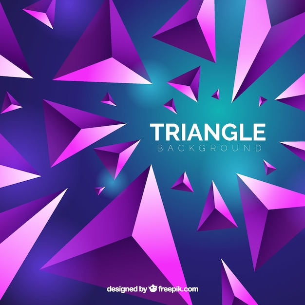 Fond avec des triangles 3d