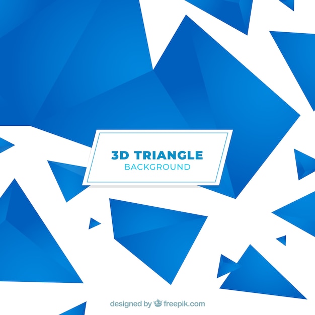 Vecteur gratuit fond avec des triangles 3d