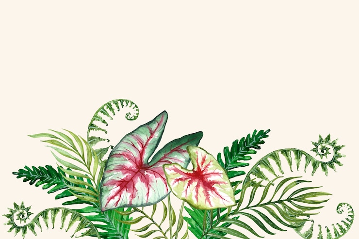 Vecteur gratuit fond tropical coloré aquarelle