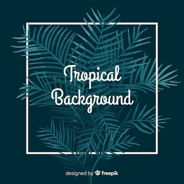 Vecteur gratuit fond tropical dessiné à la main