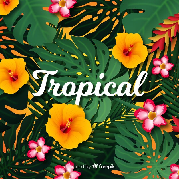 Fond tropical réaliste