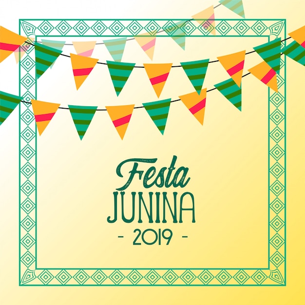 Vecteur gratuit fond de vacances 2019 festa junina