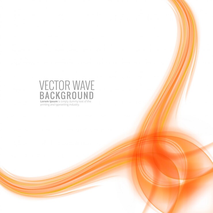 Vecteur gratuit fond de vague orange moderne