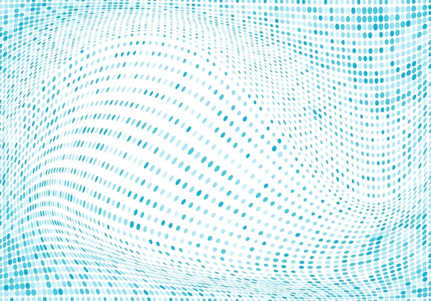 Vecteur gratuit fond de vague qui coule en pointillé bleu coloré abstrait