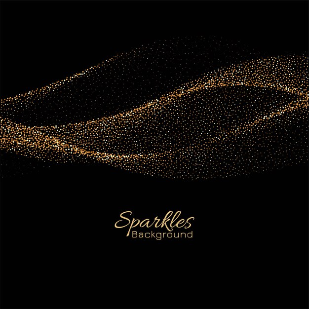 Fond de vecteur magique élégant de paillettes d'or