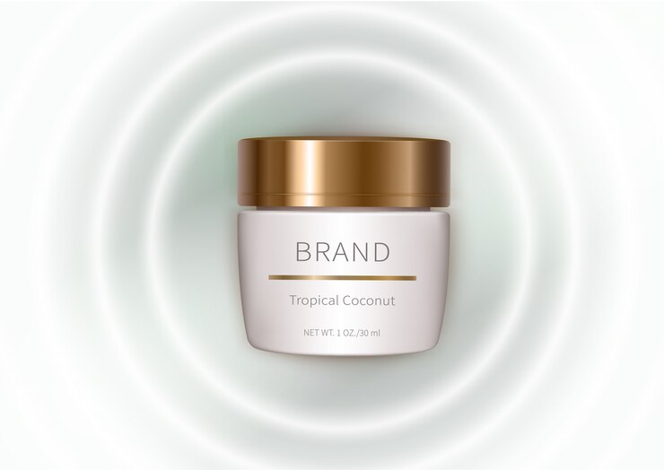 Vecteur gratuit fond de vecteur réaliste cosmétique avec de la crème