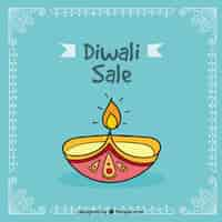 Vecteur gratuit fond de vente blue diwali