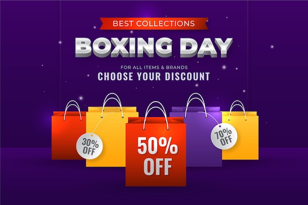 Vecteur gratuit fond de vente de boxe réaliste