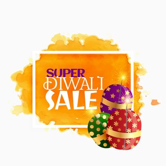 Fond de vente de diwali avec des craquelins étincelants