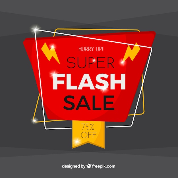 Vecteur gratuit fond de vente flash créatif