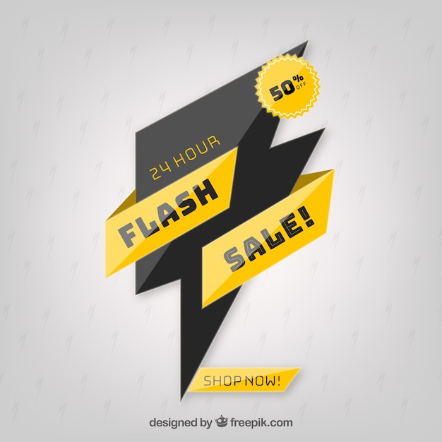 Fond De Vente Flash Dans Un Style Plat