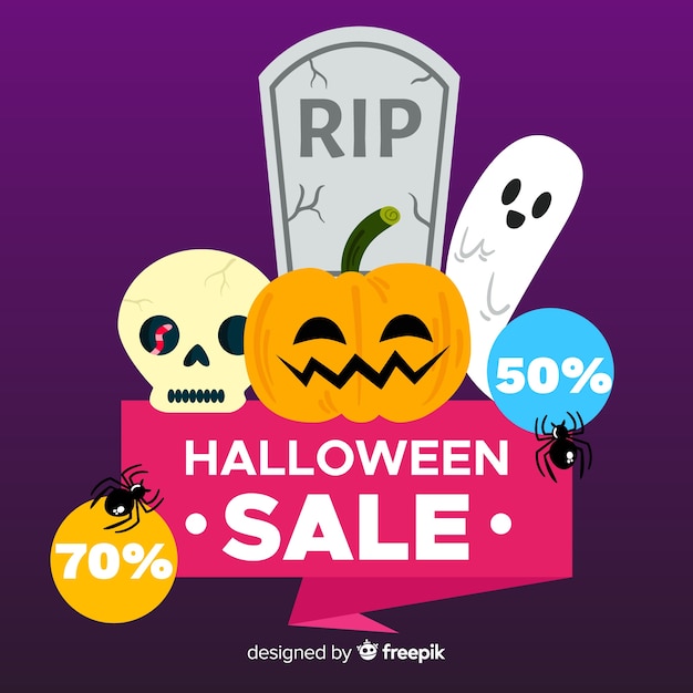 Fond De Vente Halloween Design Plat