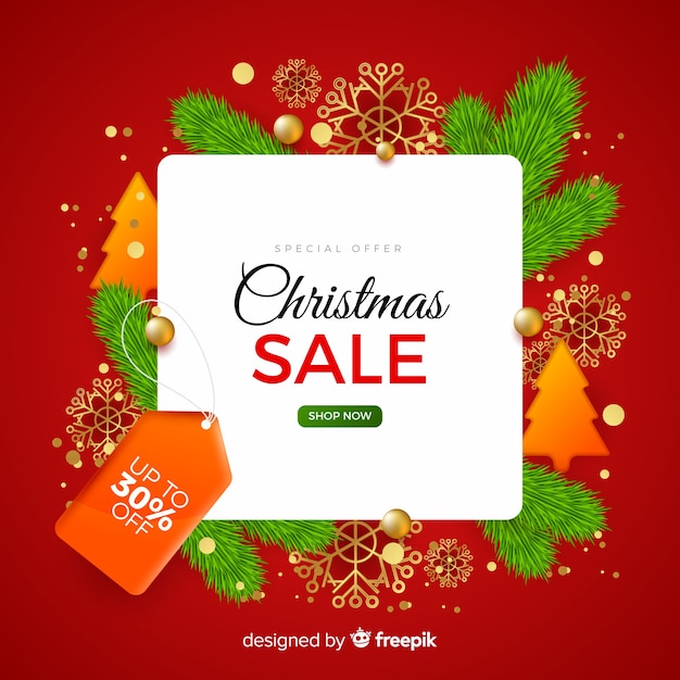 Fond de vente de Noël réaliste