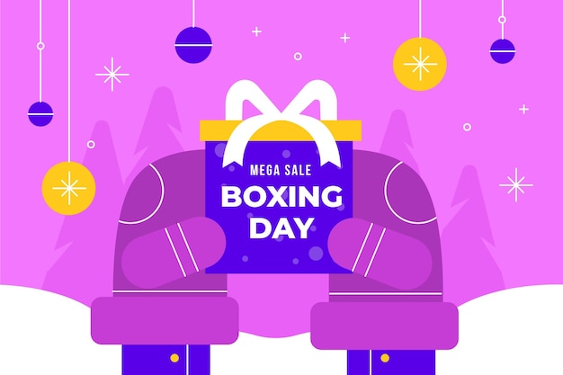 Vecteur gratuit fond de vente plat de boxe