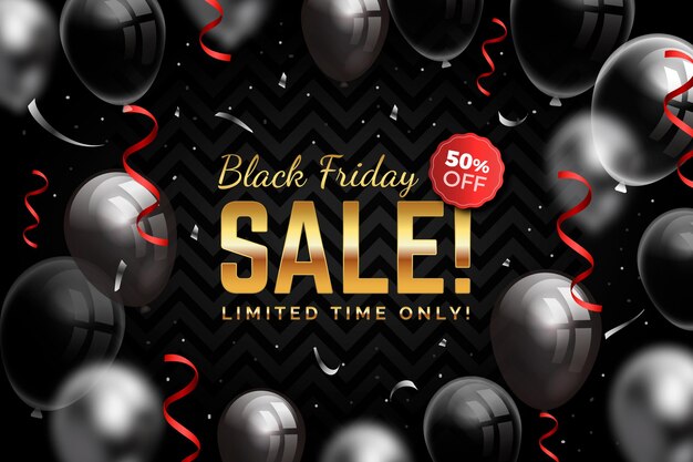 Fond de vente vendredi noir réaliste