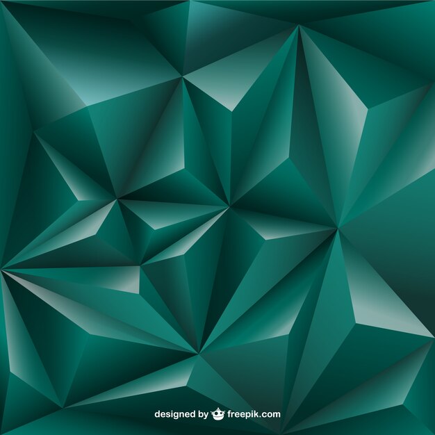 Fond vert 3d avec des triangles