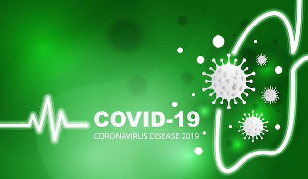 Fond vert de coronavirus