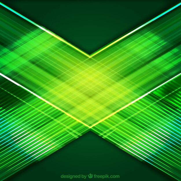 Fond vert avec des lignes brillantes