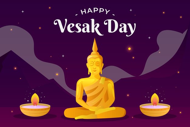 Fond de vesak dégradé