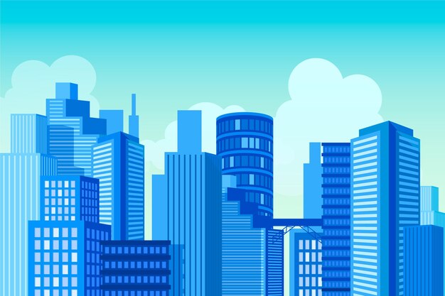 Fond de ville urbaine pour la vidéoconférence