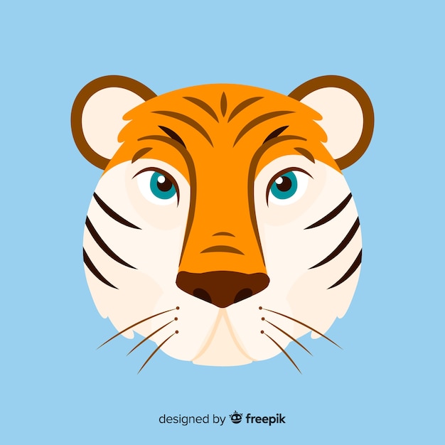 Fond de visage de tigre