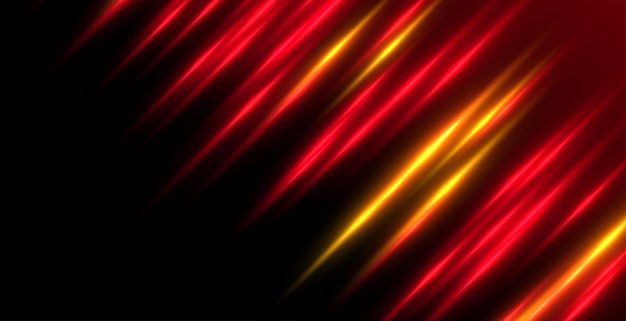 Fond de vitesse des lumières de mouvement rouge et jaune