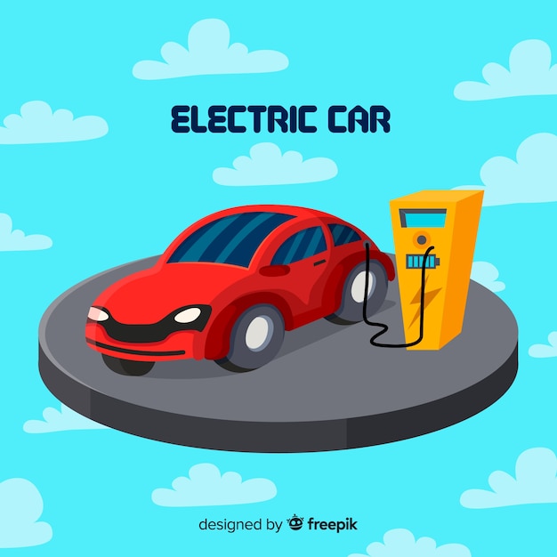 Fond de voiture électrique