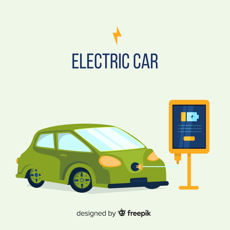 Vecteur gratuit fond de voiture électrique