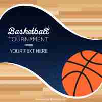 Vecteur gratuit fonds de tournoi de basket-ball