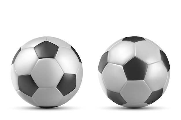 Football, ballon de foot isolé sur blanc
