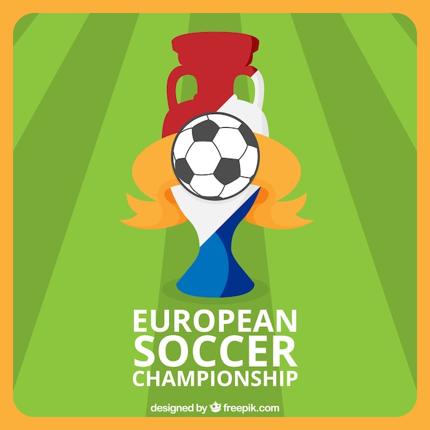 Vecteur gratuit football fond du championnat européen