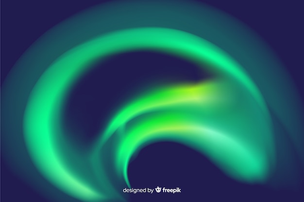 Formes abstraites vertes des aurores boréales