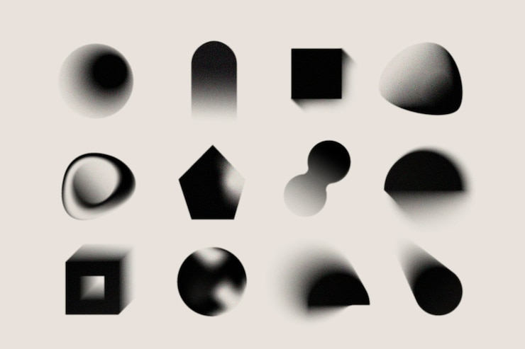 Vecteur gratuit formes de dégradé granuleux dégradé