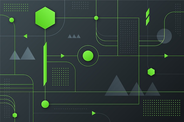Formes Géométriques Dégradées Sur Fond Sombre