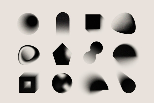 Formes de gradient granuleux en gradient