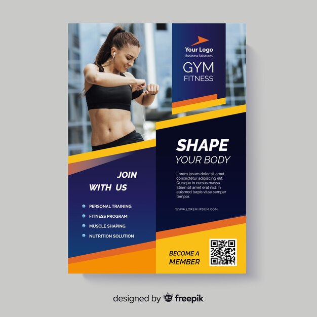 Formez votre flyer sportif avec photo