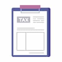 Vecteur gratuit formulaire de déclaration d'impôt