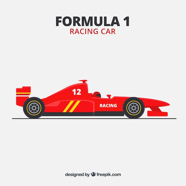 Formule rouge 1 voiture de course