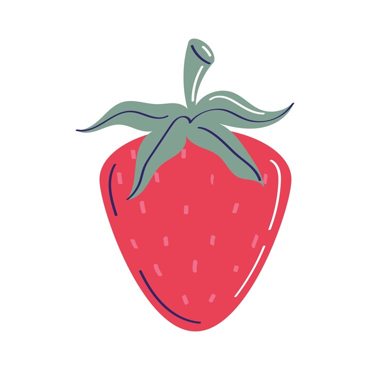Vecteur gratuit fraise fraîche en bonne santé