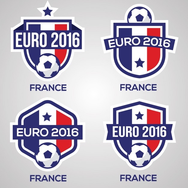 Vecteur gratuit en france badges de football