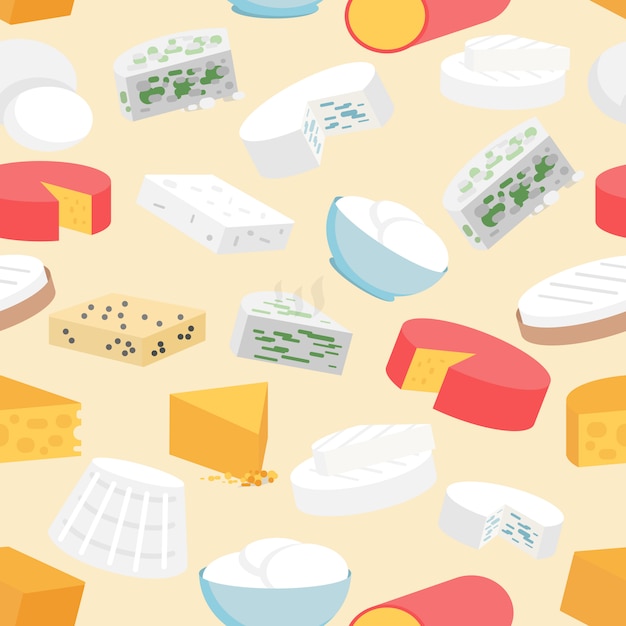 Vecteur gratuit fromage seamless pattern