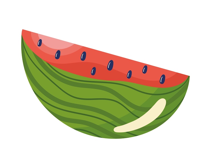 Vecteur gratuit fruit de pastèque fraîche en bonne santé