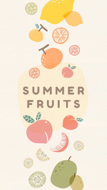 Vecteur gratuit fruits d'été frais