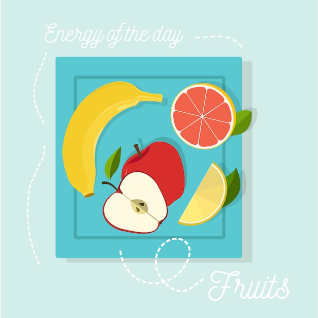 Vecteur gratuit fruits frais