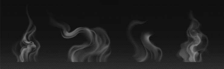Vecteur gratuit fume de thé tasse de café nourriture vapeur ou nuages de vapeur
