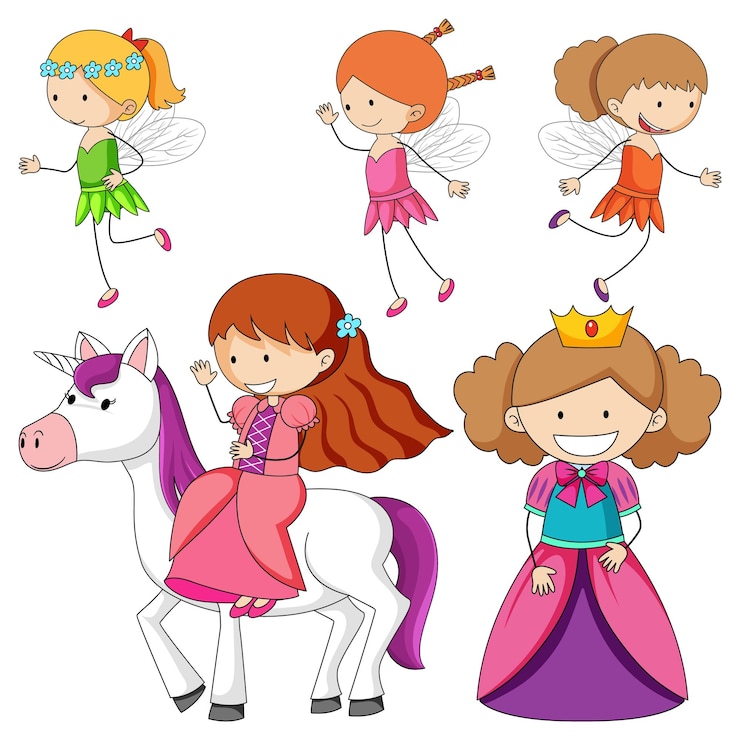 Vecteur gratuit fun doodle kids faisant diverses activités