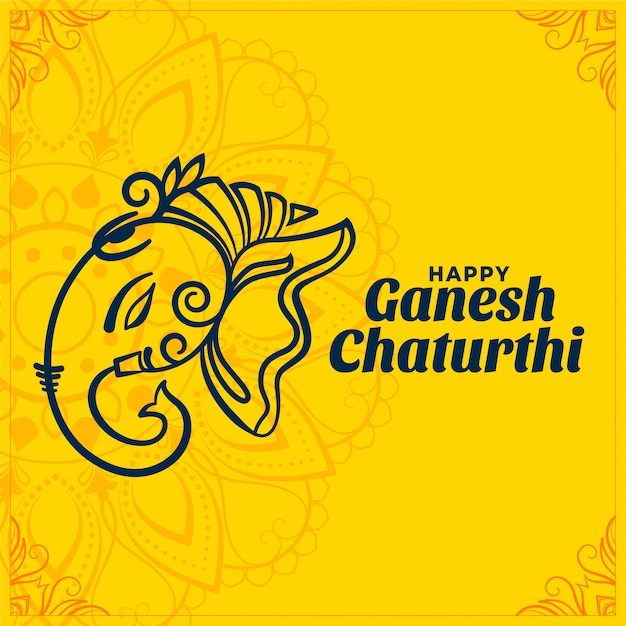 Ganesh Utsav Festival Card In Beautiful Indian